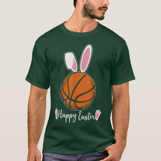 Cute Happy Easter design funny basketball T-Shirt
