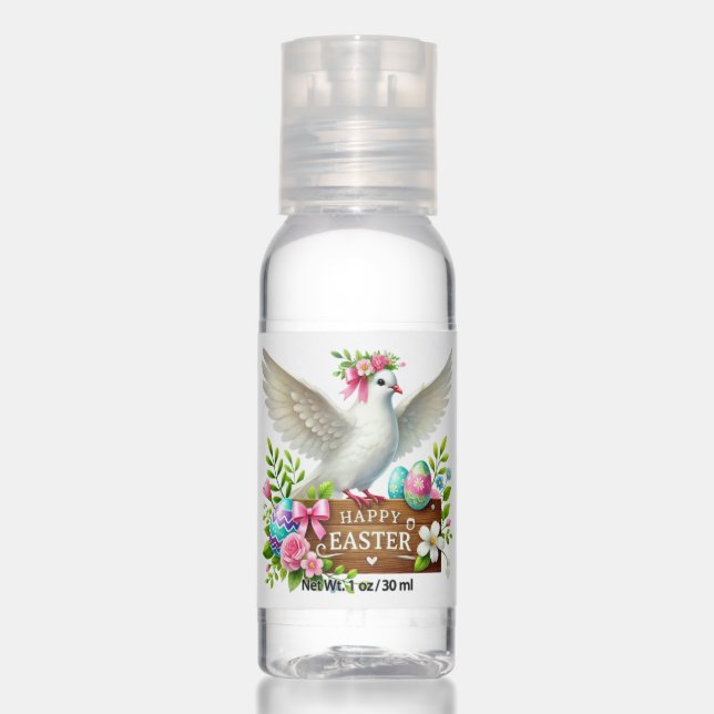 Cute Happy Easter dove Hand Sanitizer (Front)