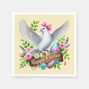 Cute Happy Easter dove Napkins