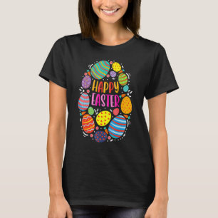 Cute Happy Easter Easter Colorful Eggs T-Shirt
