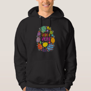 Cute Happy Easter For Teen Girls Boys Easter Color Hoodie