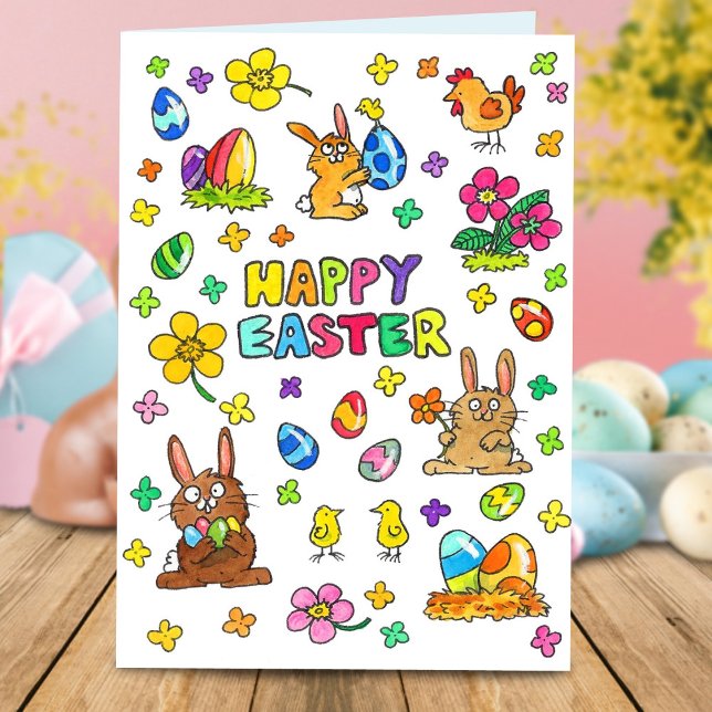 Cute Happy Easter greeting  Card (Creator Uploaded)