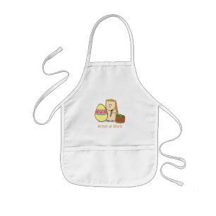 Cute Happy Easter Hedgehog Egg Painting Apron