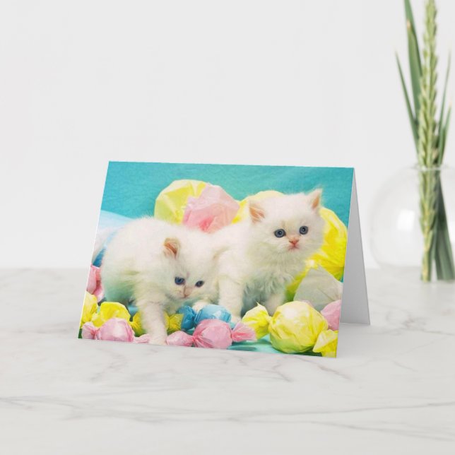 Cute Happy Easter Holiday Card (Front)