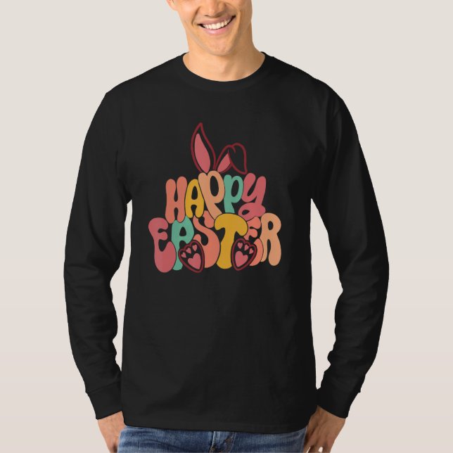 Cute Happy Easter Hoppy Bunny Easter Family Matchi T-Shirt (Front)