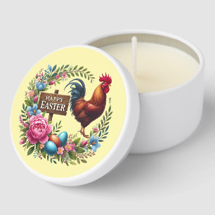 Cute Happy Easter party roosters Mini Candle Favors