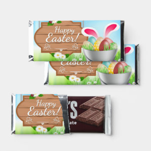 cute Happy Easter personalize chocolate Hershey Bar Favors