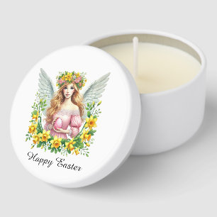 Cute Happy Easter Religious Angel Mini Candle Favors