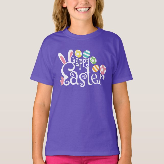 Cute Happy Easter T-Shirt (Front)