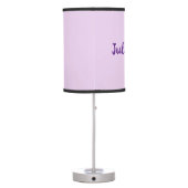 Cute happy eggplant aubergine cartoon illustration table lamp (Back)