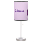 Cute happy eggplant aubergine cartoon illustration table lamp (Left)