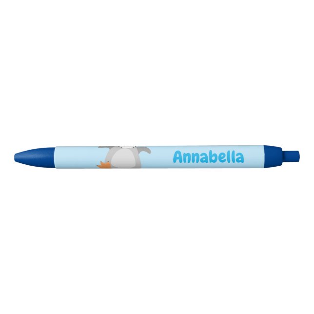 Cute happy emperor penguin chick cartoon pen (Front)