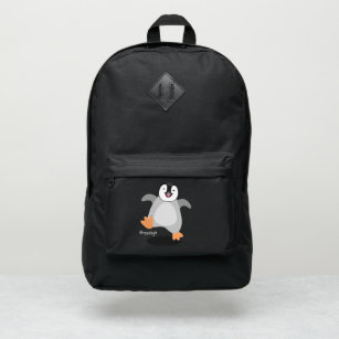 Cute happy emperor penguin chick cartoon port authority® backpack