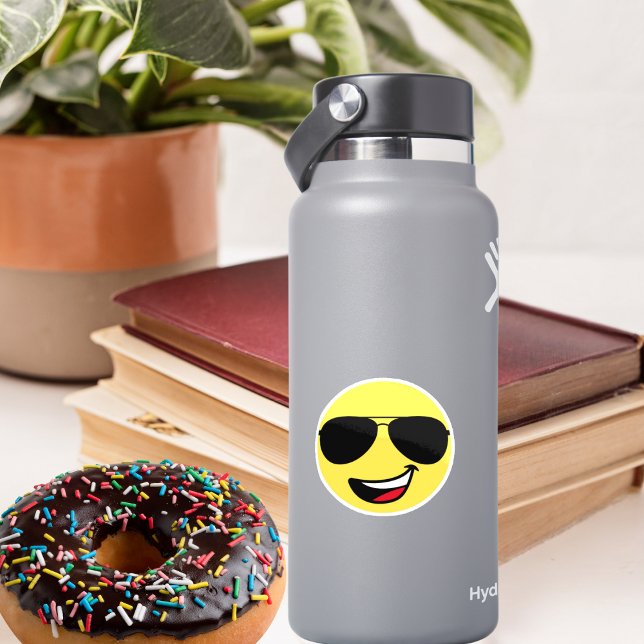 Cute Happy Face & Aviator Glasses,Fun Sticker (Creator Uploaded)