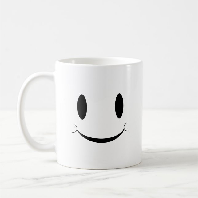 Cute Happy Face Coffee Mug (Left)