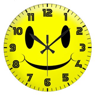 Cute Happy Face Large Clock