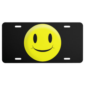 Cute Happy Face License Plate