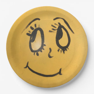Cute Happy Face Paper Plates