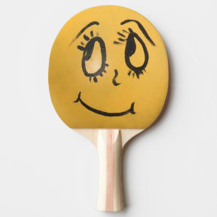 Cute Happy Face Ping Pong Paddle