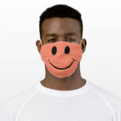 Cute Happy Face Salmon Adult Cloth Face Mask (Worn)