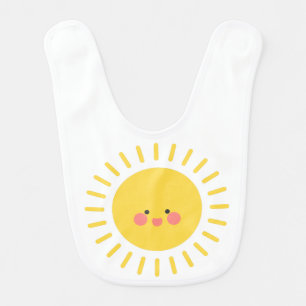 Cute Happy Face Sun Summer Sunshine Baby Bib