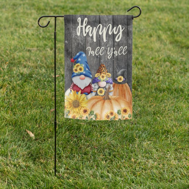 Cute Happy Fall/Gnomes Garden Flag (In SItu)