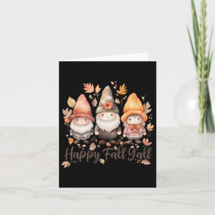 Cute Happy Fall Y'all Gnomes Women's Halloween Cot Card