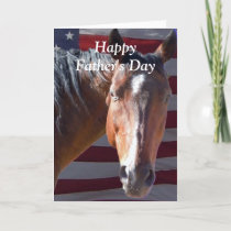 Cute Happy Father's Day Horse for a Special Dad Card