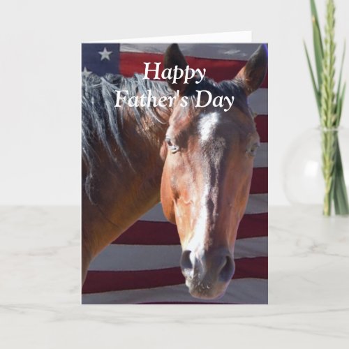 Cute Happy Fathers Day Horse for a Special Dad Card