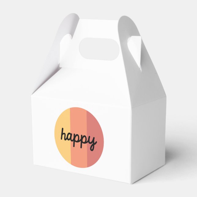 Cute Happy Favor Box (Front Side)