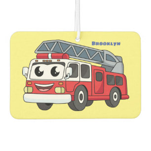 Cute happy fire engine cartoon air freshener