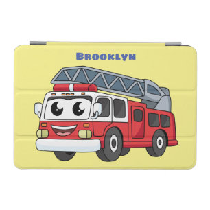 Cute happy fire engine cartoon iPad mini cover