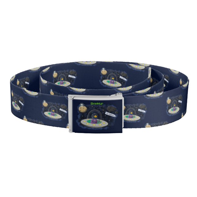 Cute happy fish ufo space cartoon illustration belt (Coil)