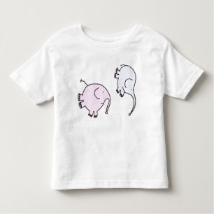 Cute Happy Flipping Elephants Toddler T-shirt
