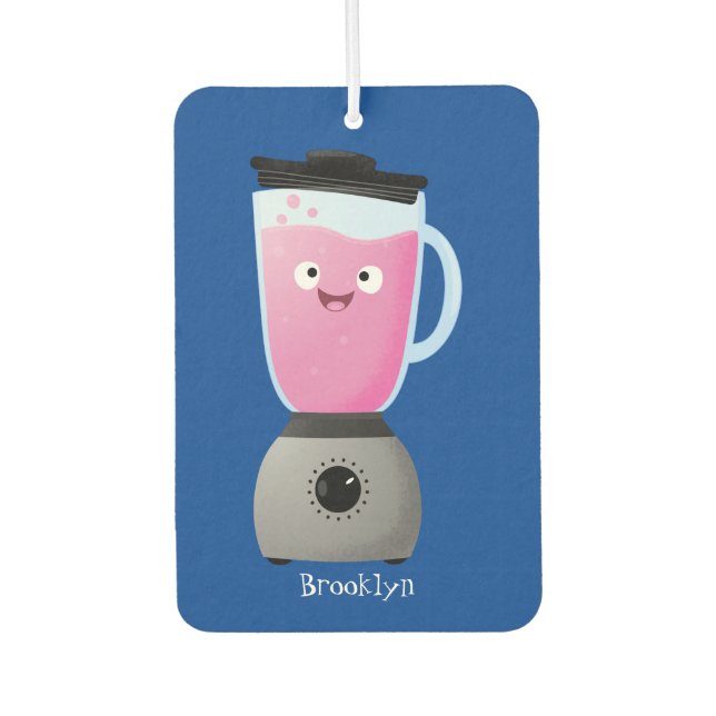 Cute happy food blender kitchen appliance cartoon air freshener (Front)