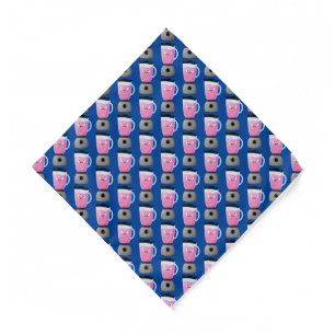 Cute happy food blender kitchen appliance cartoon bandana