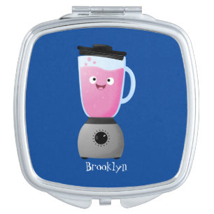 Cute happy food blender kitchen appliance cartoon compact mirror