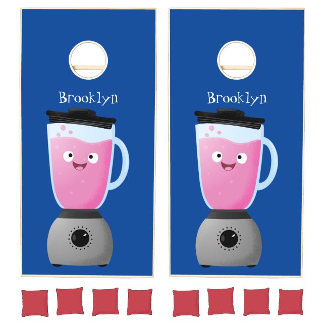 Cute happy food blender kitchen appliance cartoon cornhole set (Set)