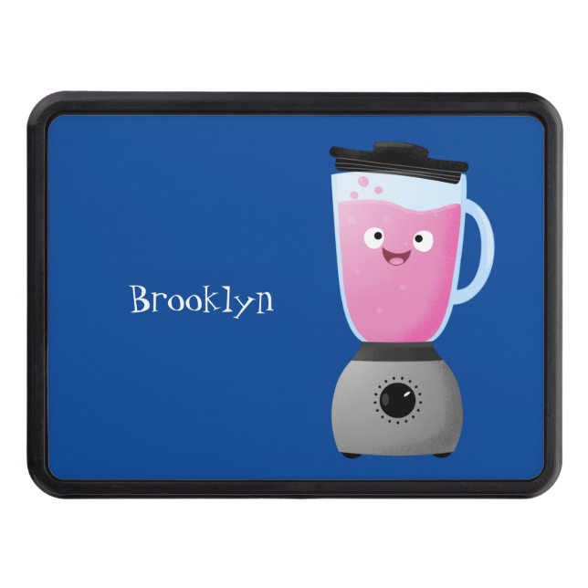 Cute happy food blender kitchen appliance cartoon hitch cover (Front)