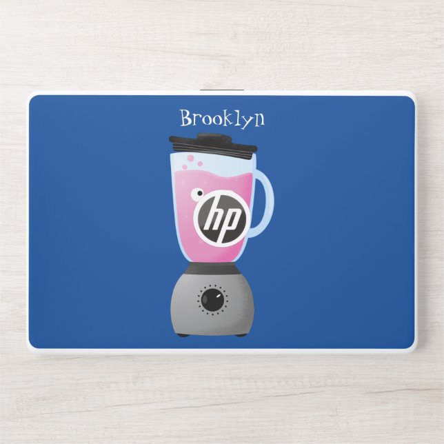 Cute happy food blender kitchen appliance cartoon HP laptop skin (Front)