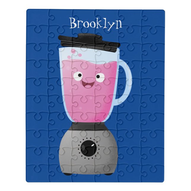Cute happy food blender kitchen appliance cartoon jigsaw puzzle (Puzzle Vertical)