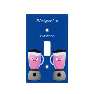 Cute happy food blender kitchen appliance cartoon light switch cover