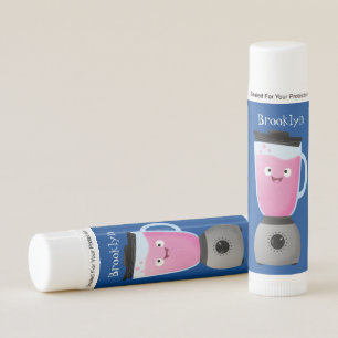 Cute happy food blender kitchen appliance cartoon lip balm