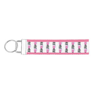 Cute happy food blender kitchen appliance cartoon wrist keychain