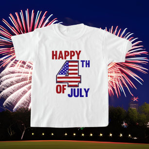cute Happy Fourth July word art unisex T-Shirt