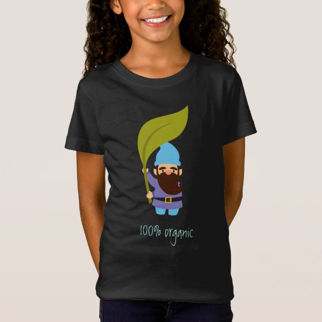 Cute happy garden gnomes organic T-Shirt (Front)