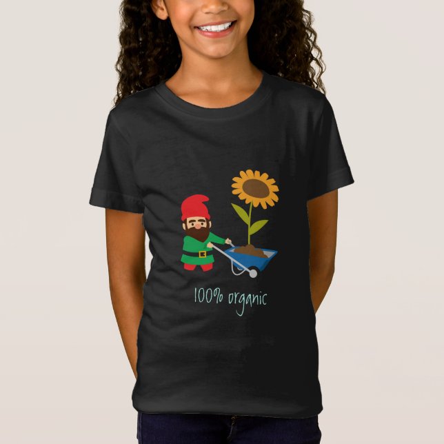 Cute happy garden gnomes organic T-Shirt (Front)