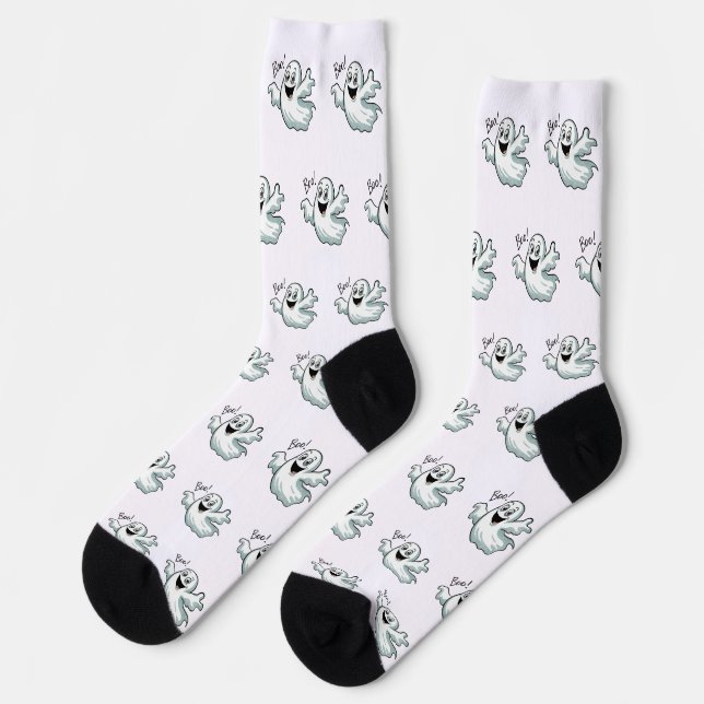 Cute Happy Ghost Socks (Left)