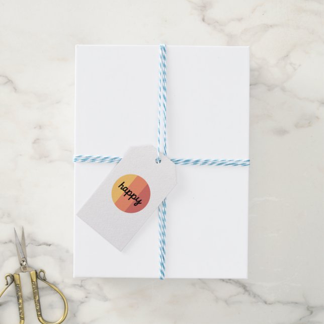 Cute Happy Gift Tags (With Twine)