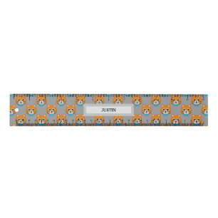 Cute Happy Ginger Cat with Papillon   Personalize Ruler